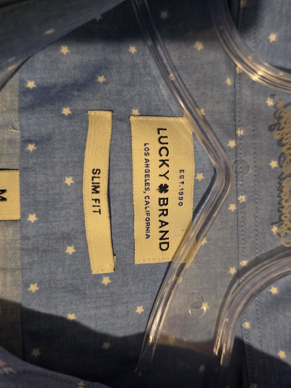 Lucky Brand Slim Fit Blue Star Print Shirt